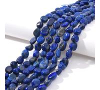 Cuentas de piedras semipreciosas sueltas ovaladas de lapislázuli azul natural de 6 a 8 mm, aproximadamente 15.5 pulgadas para hacer joyas de bricolaje