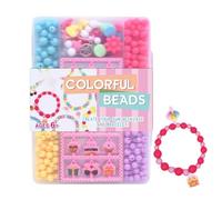 Cuentas de pulsera - Cuentas coloridas, kit de cuentas para hacer pulseras de la amistad, actividades artesanales, suministros de manualidades para niños, niñas, hijos e hija