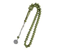 Cuentas de resina con diseños árabes, 45 cuentas de 10 mm, accesorio unisex para cualquier ocasión, cadena de mano de resina, One Size, como se describe