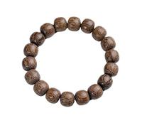 Cuentas de Rosario de Madera de agar del Bodhisattva camboyano - Cuentas de oración Budista de Madera Antigua de Primera Calidad, Pulsera de artefacto Cultural, 12 mm