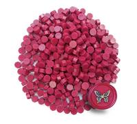 Cuentas de sello de cera,Zifospy 370 PCS Perlas de Cera para Sellar, Perlas de Cera para Sellar Cartas, Tarjetas de Felicitación,Vino, Manualidades, Invitaciones de Bodas y Fiestas (Wine Red)