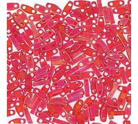 Cuentas de semilla AB Miyuki Tila de color rojo y naranja mate - Corte cuarto