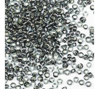 Cuentas de semillas a granel, 110 gramos, alrededor de 1600 unidades, cuentas de cristal gris 6/0 de 4 mm para hacer aretes, pulseras, colgantes, joyas de cintura, cuentas de semillas hechas a mano