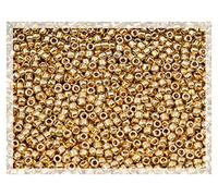 Cuentas de semillas Rocailles TOHO de 0.1 onzas 15/0 (1.5 mm), acabado permanente galvanizado Starlight (#pf557)