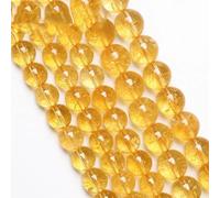 Cuentas de topacio azul claro natural Cuentas sueltas de cristal craquelado azul para hacer joyas Pulseras Collares de mujer 4-12 mm-Citrines, 8 mm 46 a 48 piezas