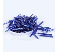 Cuentas de tubo corneta vidrio, cuentas espaciadoras, 36 piezas/lote cornetas checas 2,5 mm x 25, semilla 0/8 for fabricación joyas, accesorios costura prendas bricolaje for mujeres(10 Dark Blue)