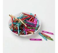 Cuentas de tubo corneta vidrio, espaciador, 10 g/paquete 25mm, semilla cornetas checas for fabricación joyas, accesorios costura prendas DIY for mujer(Mix)