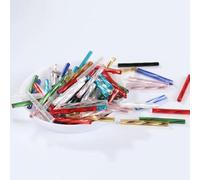 Cuentas de tubo corneta vidrio, espaciador, 36 unids/lote 2,5mm * 25mm cornetas checas 0/8 semillas for la fabricación joyas, accesorios costura prendas DIY for mujeres(00 Mix)