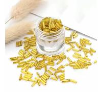 Cuentas de tubo cristal, cuentas espaciadoras, 0.35 oz, 4/0.236 in longitud, recto, semilla revestidas plata for costura, fabricación joyas, accesorios bricolaje hechos a mano(30,2x4.0mm 450pcs)