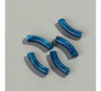 Cuentas de tubo cristal, cuentas espaciadoras, 20 piezas fino acrílico 8 mm, sueltas doblado resina doble color for pulsera bricolaje, collar, accesorios joyería(Navy blue)