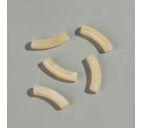 Cuentas de tubo cristal, cuentas espaciadoras, 20 piezas fino acrílico 8 mm, sueltas doblado resina doble color for pulsera bricolaje, collar, accesorios joyería(Beige)