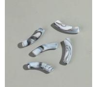 Cuentas de tubo cristal, cuentas espaciadoras, 20 piezas fino acrílico 8 mm, sueltas doblado resina doble color for pulsera bricolaje, collar, accesorios joyería(Marble white)