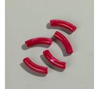 Cuentas de tubo cristal, cuentas espaciadoras, 20 piezas fino acrílico 8 mm, sueltas doblado resina doble color for pulsera bricolaje, collar, accesorios joyería(Rose purple)