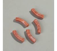 Cuentas de tubo cristal, cuentas espaciadoras, 20 piezas fino acrílico 8 mm, sueltas doblado resina doble color for pulsera bricolaje, collar, accesorios joyería(Marble pink)