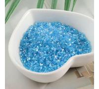 Cuentas de tubo cristal, espaciador, 1000 unidades/paquete 1,5 mm, cuentas semilla transparentes plata for bricolaje, 15/0, for joyería artesanal, accesorios prendas vestir(AB Light Blue)