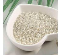 Cuentas de tubo cristal, espaciador, 1000 unidades/paquete 1,5 mm, cuentas semilla transparentes plata for bricolaje, 15/0, for joyería artesanal, accesorios prendas vestir(H21 Silver)