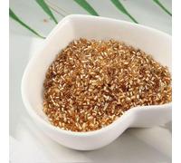 Cuentas de tubo cristal, espaciador, 1000 unidades/paquete 1,5 mm, cuentas semilla transparentes plata for bricolaje, 15/0, for joyería artesanal, accesorios prendas vestir(Gold)