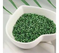 Cuentas de tubo cristal, espaciador, 1000 unidades/paquete 1,5 mm, cuentas semilla transparentes plata for bricolaje, 15/0, for joyería artesanal, accesorios prendas vestir(Dark Green)