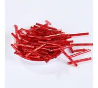 Cuentas de tubo de corneta de vidrio, espaciador, 36 unids/lote, 2,5mm x 25mm, cornetas de semillas checas torcidas, fabricación de joyas DIY/accesorios de costura de prendas de mujer(Red)