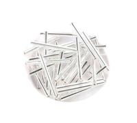 Cuentas de tubo de cristal checo de color plateado, cuentas largas sueltas, accesorios de joyería para hacer horquillas, collares, bodas, materiales para abalorios, 3 x 30 mm, 10 g