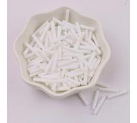 cuentas de tubo de vidrio, Espaciador, 2,5 x 15 mm de largo, checo 8/0, cuentas corte manual for hacer joyas, collar pulsera DIY(Ml295 Solid White)
