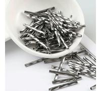 cuentas de tubo de vidrio, Espaciador, 36 unids/lote, 2,5mm x 25mm, cornetas de checo, 0/8 semillas for la fabricación de joyas, accesorios de costura de prendas DIY for mujer(12 Metal Gray)