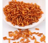 cuentas de tubo de vidrio, Espaciador, 600/900 piezas 2x4,0 mm 2x6 Charm checo cilíndrico for la confección de vestidos cristal DIY Nuevo(Oranje,2x6mm 600pcs)