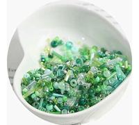 Cuentas de tubo vidrio Espaciador Arroz mezclado DIY | Mezcla de arroz multicolor de 10 y 30 g: pulsera, collar, pendiente, fabricación de joyas DIY(Grün,30 grams)