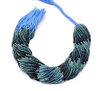 Cuentas de turmalina indicolita azul natural de 3 mm facetadas Rondelle | hebra de 33 cm | AAA+ Paraiba turmalina semipreciosa piedras preciosas sueltas