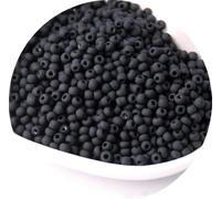 Cuentas de vidrio pequeñas, 2/3/4 mm, color macarrón, esmerilado, uniforme, espaciador suelto para pulsera, joyería DIY, color negro, 10-4 mm, 480 unidades