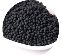 Cuentas de vidrio pequeñas, 2/3/4 mm, color sólido, esmerilado, espaciador suelto, para pulsera, joyería, bricolaje, color negro, 10-4 mm, 480 unidades