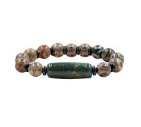 Cuentas Dzi, Amuleto de meditación Budista Feng Shui Tibetano, Pulseras de Cuentas Dzi de Nueve Ojos, joyería de Buena Suerte para Mujeres y Hombres YA5102