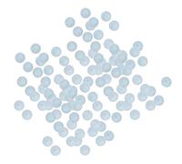 Cuentas esmeriladas de resina para hacer joyas, suministros redondos sueltos para pulseras, collares, diademas, ropa, decoración de costura, resina plástica, 8 mm, 500 g (Azul esmerilado)