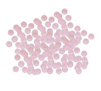 Cuentas esmeriladas de resina para hacer joyas, suministros redondos sueltos para pulseras, collares, diademas, ropa, decoración de costura, resina plástica, 8 mm, 500 g (rosa helado)