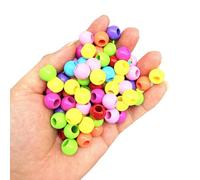 Cuentas espaciadoras acrílicas con agujero grande, 20 unidades, 0,5 cm | First Title Specifies Large Hole Size And Acrylic Material for Spacers. Segundo título Targets Adult Crafters for Multiple