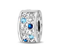 Cuentas espaciadoras de plata de ley S925 con dos anillos de silicona para pulseras Pandora. Las cuentas espaciadoras están incrustadas con circonita cúbica multicolor para pulseras y collares