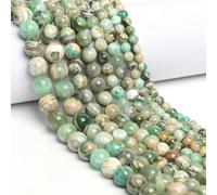 Cuentas espaciadoras redondas de calcita verde de jade de piedra 100% natural para hacer joyas, pulseras de bricolaje, suministros para collares, calcita verde, 8 mm, alrededor de 46 piezas