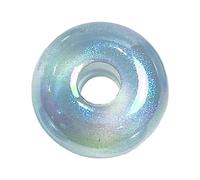 Cuentas espaciadoras redondas planas acrílicas coloridas disco suelto joyas artesanías colgantes accesorios de encanto colorido, talla única, como se describe