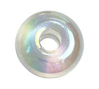 Cuentas espaciadoras redondas planas acrílicas coloridas disco suelto joyas artesanías colgantes accesorios de encanto colorido, talla única, como se describe