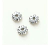 Cuentas espaciadoras sueltas, Paquete de 10 cuentas calabaza con forma flor latón chapado en oro 18 quilates for joyería DIY(Style2 5pcs-a)