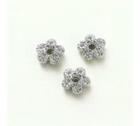 Cuentas espaciadoras sueltas, Paquete de 10 cuentas calabaza con forma flor latón chapado en oro 18 quilates for joyería DIY(5pcs)