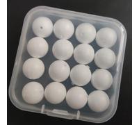 Cuentas flotantes de pesca de carpa, 16 unidades, bolas ligeras para estrategias de cebo efectivas (blanco)