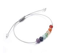 Cuentas hechas a mano de 6 mm para hombre, mujer, 7 Chakra, piedra mixta, curación, Chakra Mala, pulsera con cuentas, MULTI
