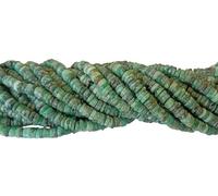 Cuentas Heishi de neumáticos de esmeralda natural, cuentas de disco verde esmeralda de 4 a 5,50 mm, forma de rueda, hebra de 16 pulgadas, fabricación de joyas
