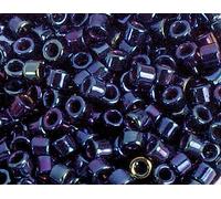 Cuentas japonesas cilindro Treasure metálico azul multicolor 3,3mm.8/0 100gr.