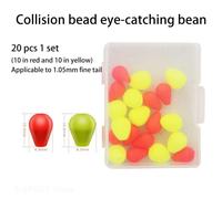 (Cuentas M-Collision) 20 piezas de flotadores de pesca fluorescentes llamativos, juego de accesorios