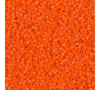 Cuentas Miyuki Delica Rocailles de 1 g, 15/0 x 15/0 mm, rojo opaco AB mate (DBS0362), cristal, Japón