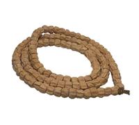 Cuentas naturales de Rudraksha Mala para meditación y oración, pulsera y collar hechos a mano con semillas de Bodhi para atención plena e intención, 9mm, Piedra, Sin piedra preciosa