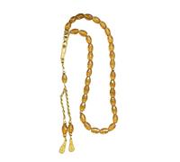 Cuentas ovaladas de cristal islámicas Tasbih con borlas doradas para devoción diaria y meditación eventos culturales