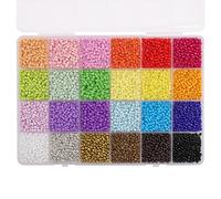 Cuentas para Hacer Joyas, Kit de 5200 Piezas de Cuentas de semilla de Vidrio de 3 mm, con Caja de Almacenamiento para Collares, Pulseras y proyectos de Manualidades (Mixed 2)